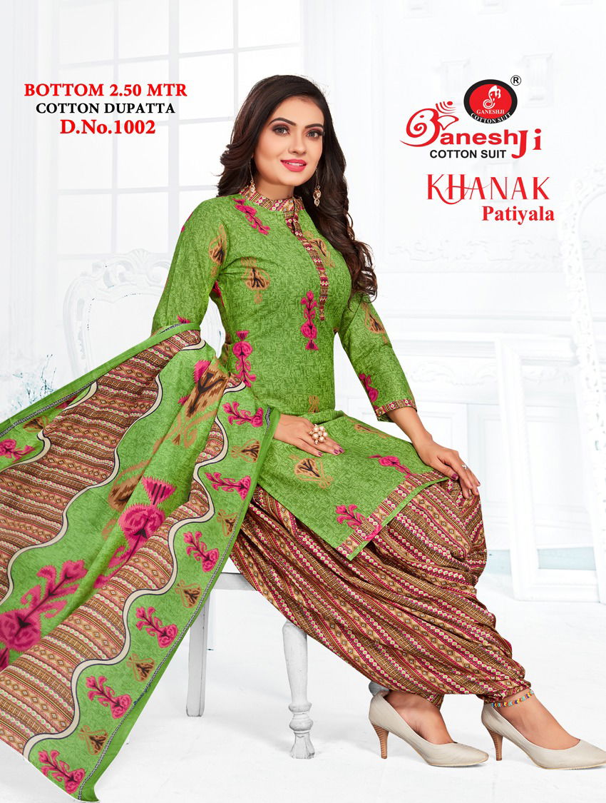 Ganeshji Khanak Patiyala 1 Daily Casual Wear Wholesale Dress Material Collection